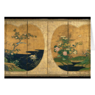Otoño y flores y pájaros del invierno