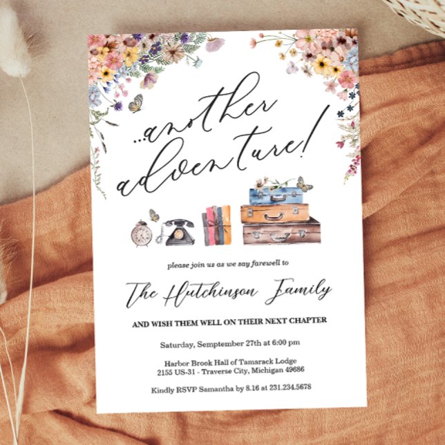 Otra invitación de fiesta de despedida para una nu (Another Adventure Going Away Party Invitation)