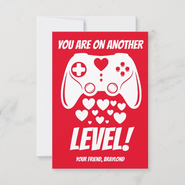 Otra tarjeta de Día de San Valentín de videojuegos (Anverso)