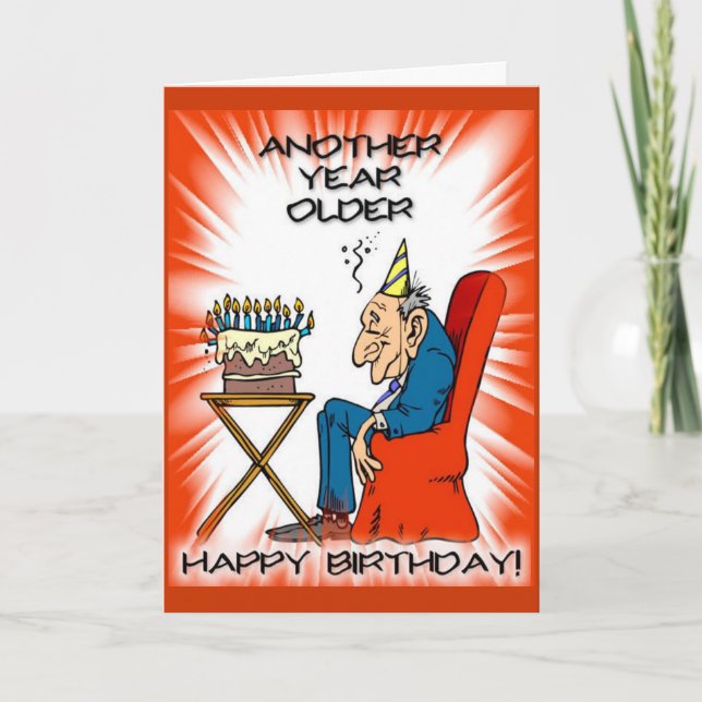 Otro año mayor: tarjeta de cumpleaños de la vieja  (Anverso)