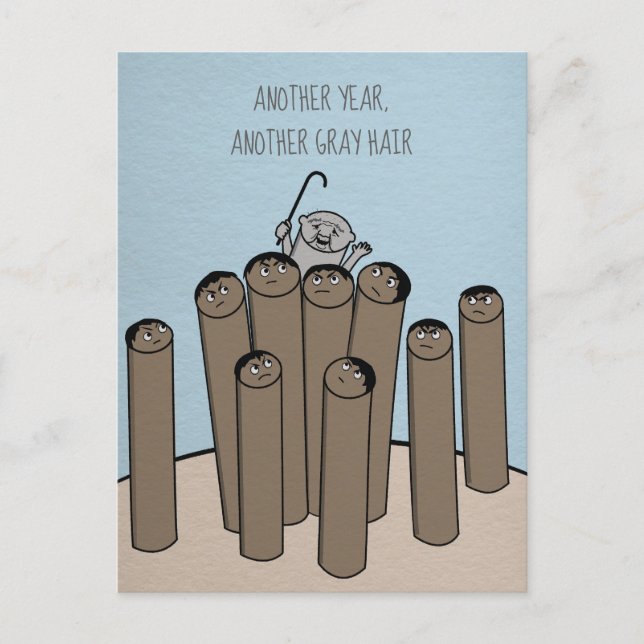 Otro año tarjeta postal de cumpleaños divertida pa (Anverso)