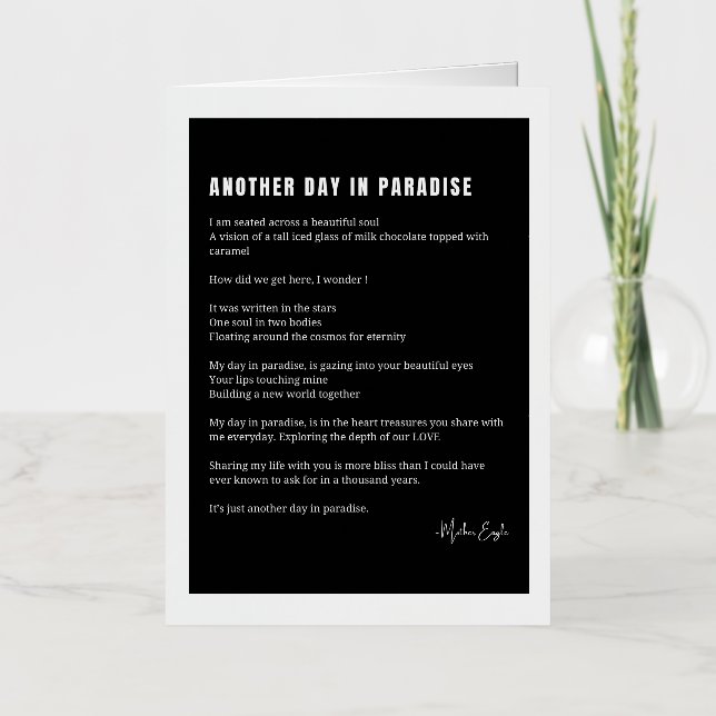 Otro día en el paraíso la poesía del amor (Anverso)