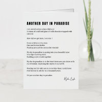 Otro día en el paraíso poema blanco negro