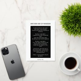 Otro día en el paraíso poema de amor