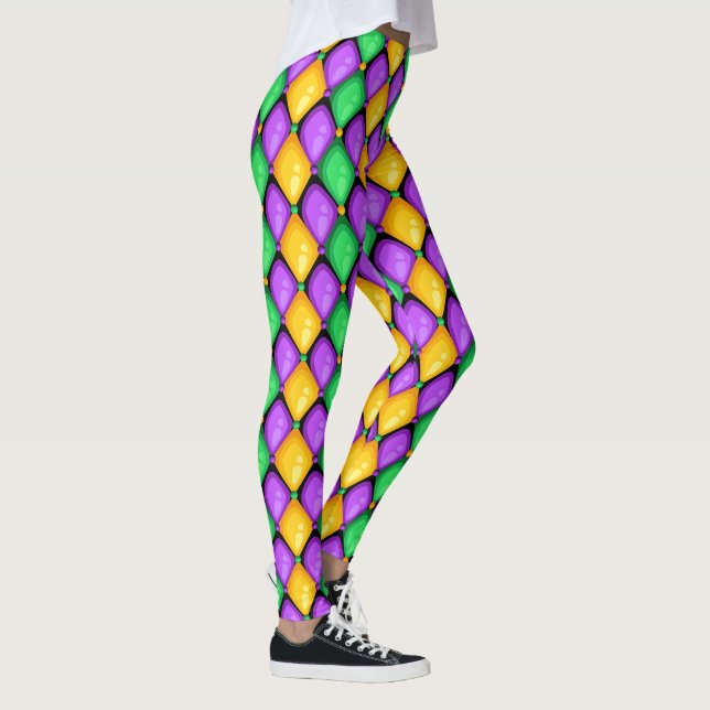 Otro Mardi Gras Diamonds Pop Fashion Leggings (Derecha)