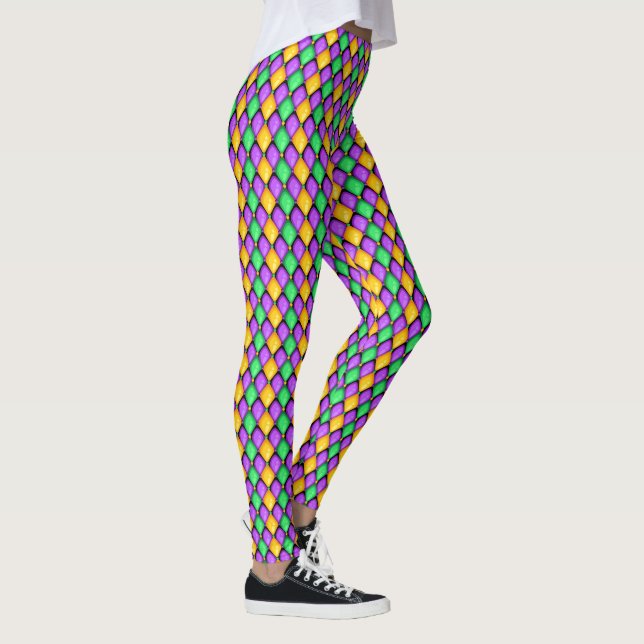 Otro Mardi Gras Diamonds Pop Fashion Leggings (Derecha)