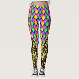 Otro Mardi Gras Diamonds Pop Fashion Leggings