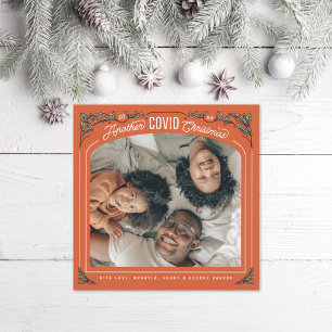 Otro Navidad de COVID Holly Photo Holiday Card