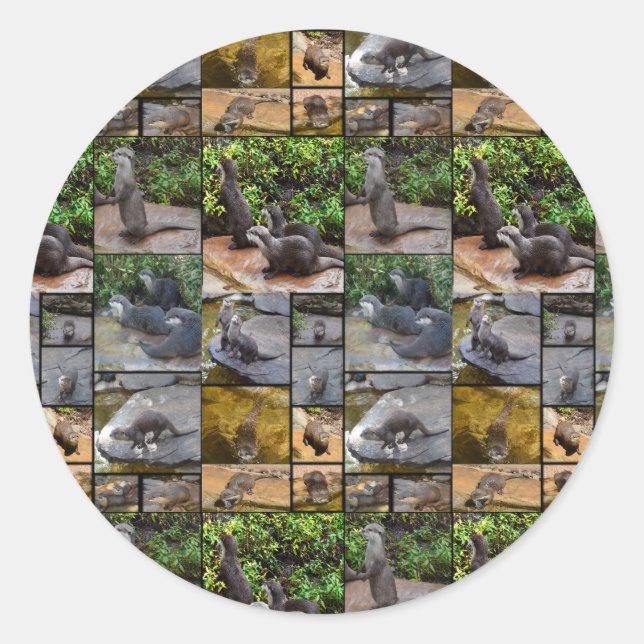 Otros Pegatinas de la Ronda de Collage de fotos. (Anverso)