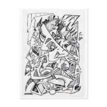 Otros planos de aquí, tarjeta postal de dibujo de