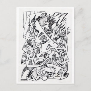 Otros planos de aquí, tarjeta postal de dibujo de 