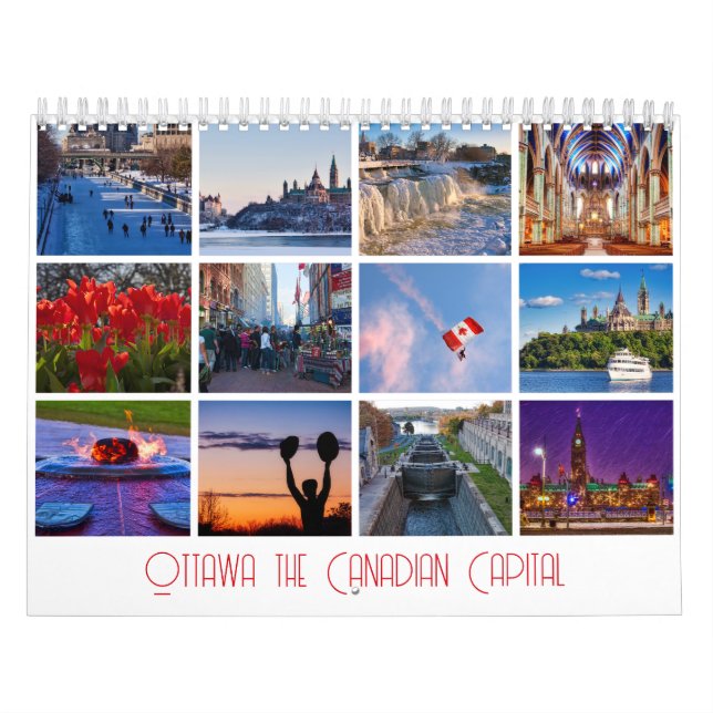 Ottawa el calendario de 12 meses de la capital can (Tapa)