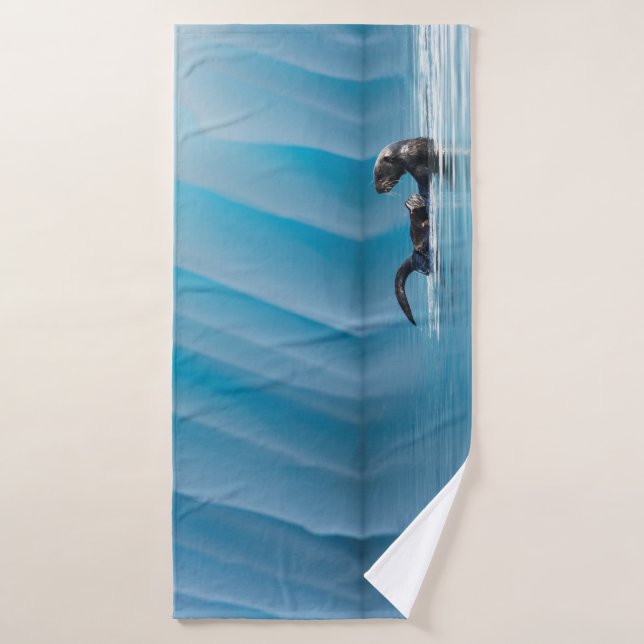 Otter marino lúdico (Toalla de baño)