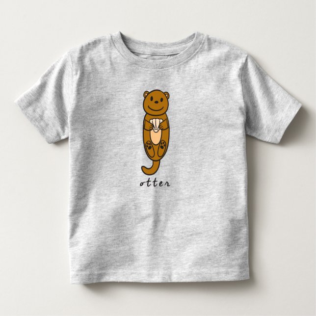 Otter Toddler Top o T-Shirt (con base) (Anverso)