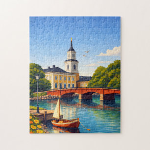 Oulu Finlandia Rompecabezas Vintage Viaje