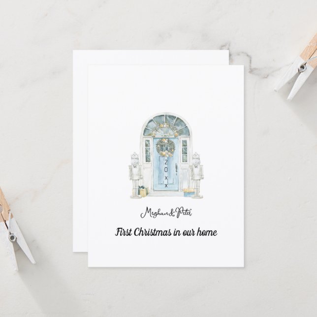 Our First Christmas in Our New Home Card (Anverso/Reverso In Situ)