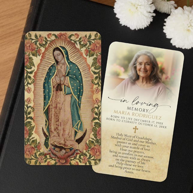 Our Lady of Guadalupe Prayer Photo Sympathy Cards (Subido por el creador)
