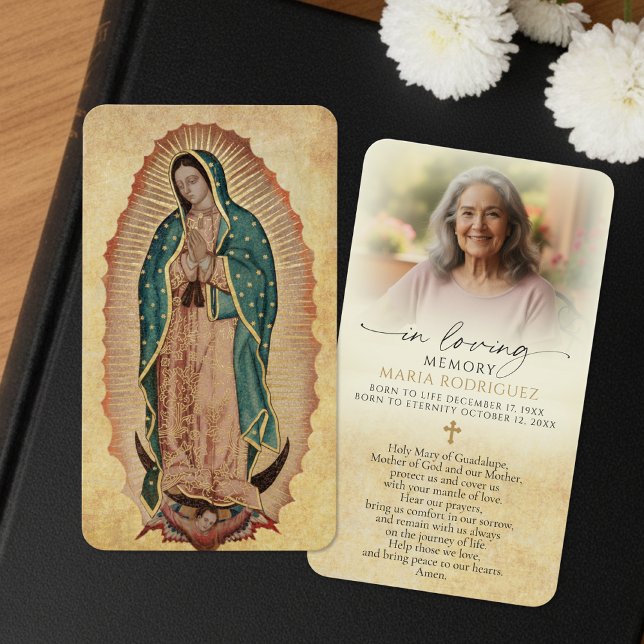 Our Lady of Guadalupe Prayer Photo Sympathy Cards (Subido por el creador)