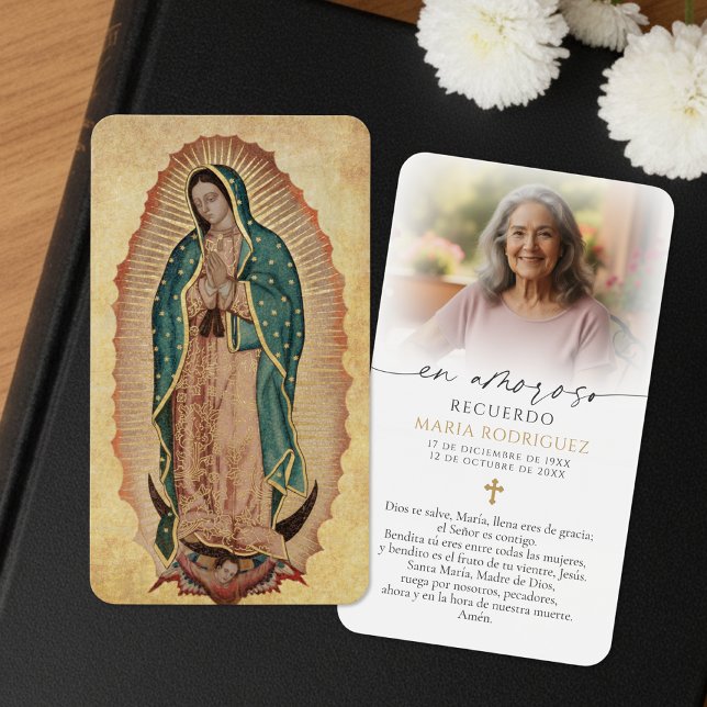 Our Lady of Guadalupe Spanish Memorial Prayer Card (Subido por el creador)