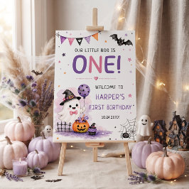 Our Little Boo Halloween Birthday Welcome Sign