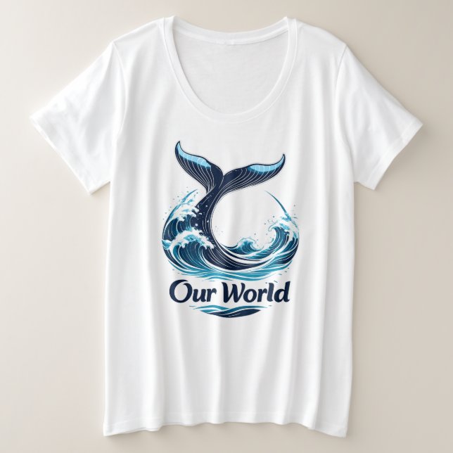 Our World Whale Tail Ocean Conservation (Anverso del diseño)