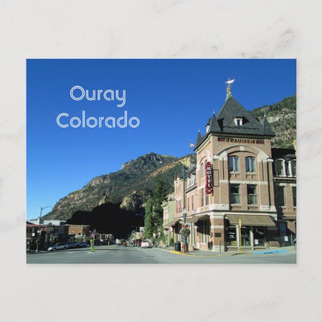 Ouray, tarjeta postal de Colorado (Anverso)