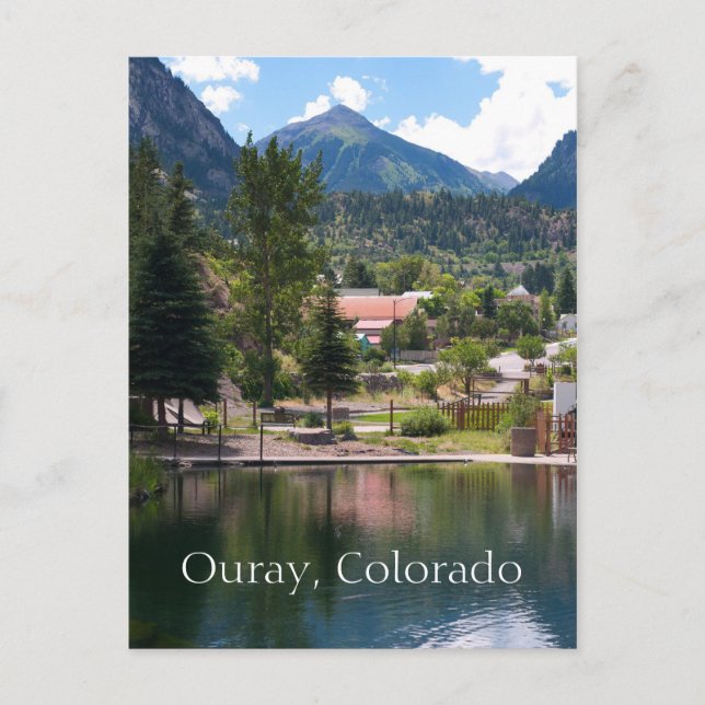 Ouray, tarjeta postal de viaje de Colorado (Anverso)
