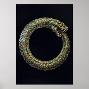 Ouroboros — Póster Rúnico del Símbolo de la Serpie