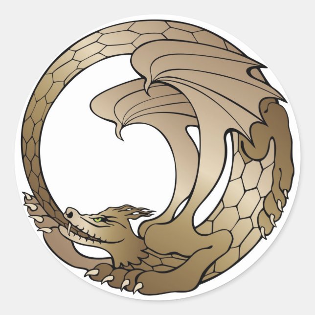 Ouroboros Serpent Pegatina (Anverso)