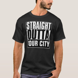 OUTTA RECTO SU CAMISETA DE LA CIUDAD
