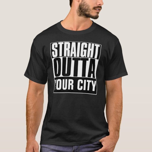 OUTTA RECTO SU CAMISETA DE LA CIUDAD (Anverso)