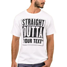 Outta recto "SU TEXTO" para las camisetas ligeras