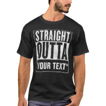 Outta recto "SU TEXTO" para las camisetas oscuras