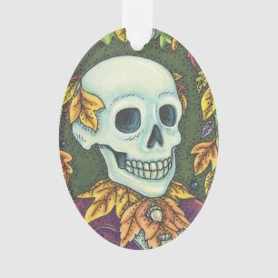 Oval DE ORNAMENTO SKULL DE SKELETON RETRAIT HALLOW