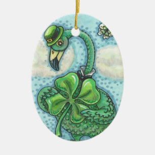 Oval DE ORNAMENTO VERDE DE LUCKY IRLANDA