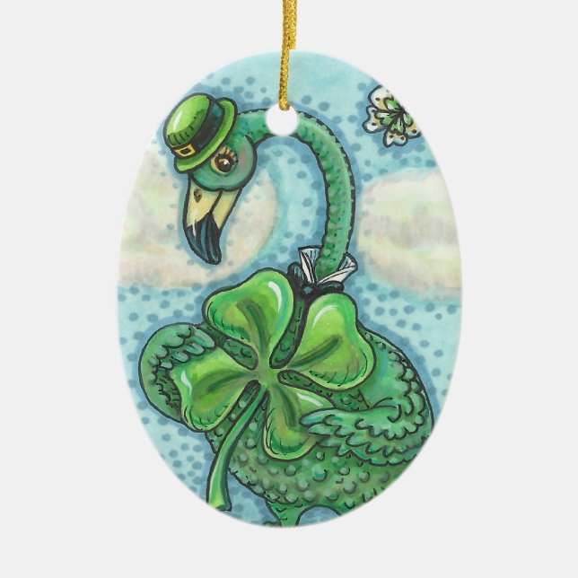 Oval DE ORNAMENTO VERDE DE LUCKY IRLANDA (Frente)