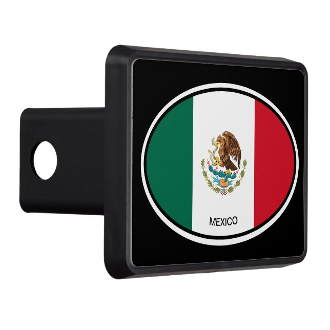 Oval México bandera diseño personalizado tapa de g (Derecha)