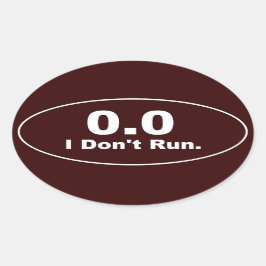 Ovalada 0.0 No corro, pegatina