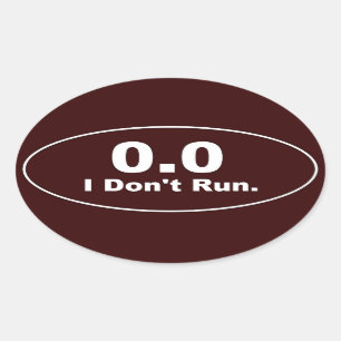 Ovalada 0,0 No corro. pegatina