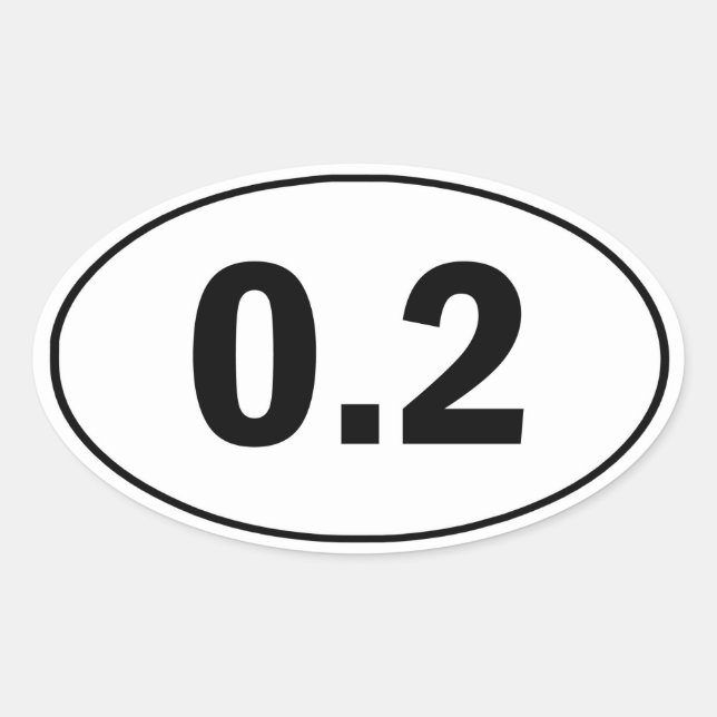 Ovalada 0,2 Mile Funny Running Pegatina (Anverso)