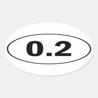 Ovalada 0,2 Mile Funny Running Pegatina