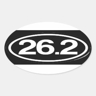 Ovalada 26,2 Pegatina (pegatina completo del maratón)
