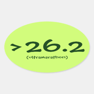 Ovalada >26,2 (ultramaratón) pegatina