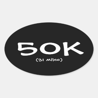 Ovalada (31 millas) pegatina 50K