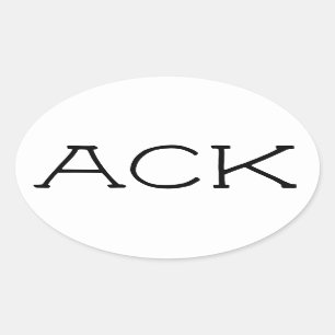 Ovalada "ACK" Nantucket Pegatina 2