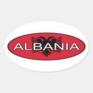 Ovalada Albania Pegatina Euro