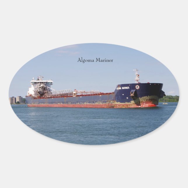 Ovalada Algoma Mariner pegatina (Anverso)