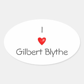 Ovalada Amo a Gilbert Blythe pegatina del coche