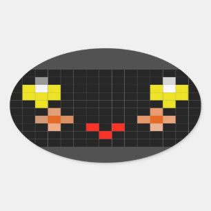 Ovalada Añadir una sonrisa extra a este pegatina con una s