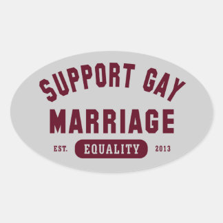 Ovalada Apoyar al Pegatina de Igualdad Matrimonial Gay